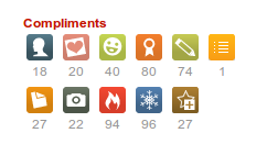 Yelp's compliment icons and badges